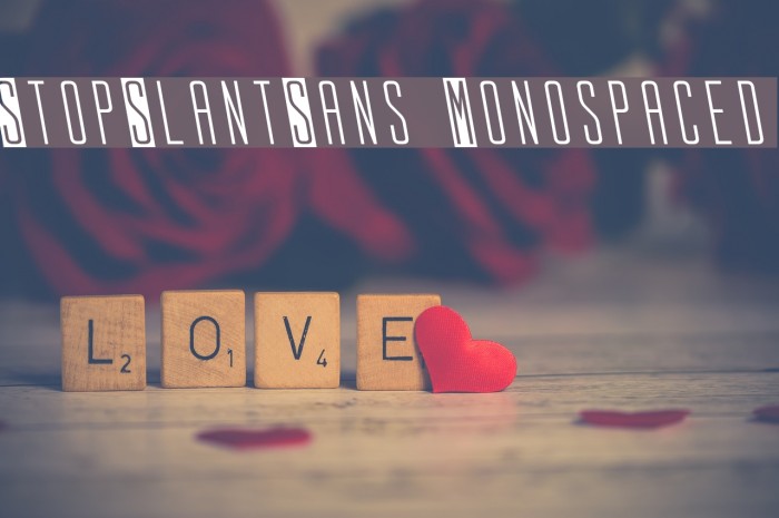 StopSlantSans Monospaced Font examples