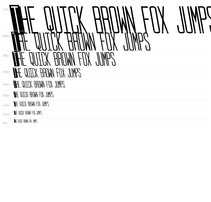 StopSlantSans Monospaced Waterfall