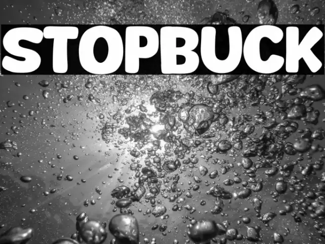 Stopbuck Font examples