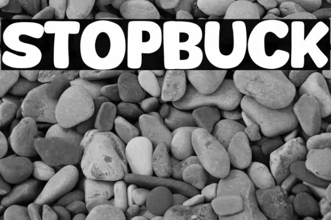 Stopbuck Font examples