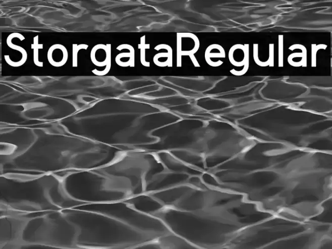 StorgataRegular Font examples