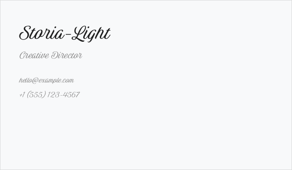 Storia-Light Business Card