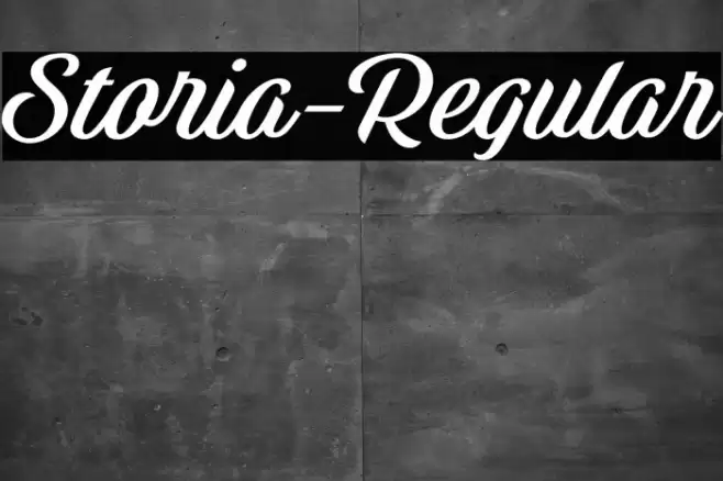 Storia-Regular Font examples