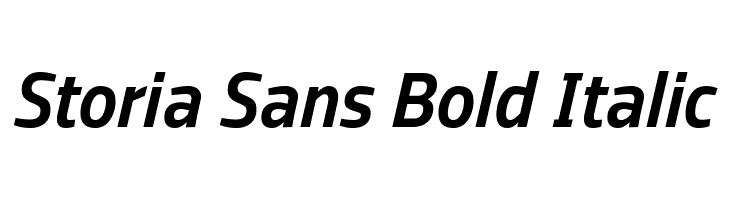 Bold sans. Storia Sans Cyr. Storia Sans Pro.