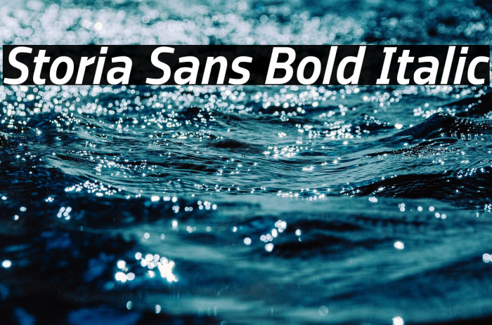 Storia Sans Bold Italic Example 3