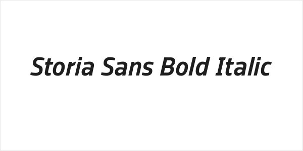 Storia Sans Bold Italic Logo