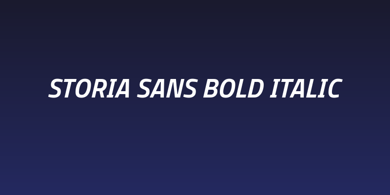 Storia Sans Bold Italic Social Header