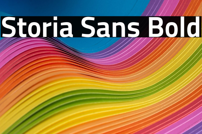 Storia Sans Bold Example 2