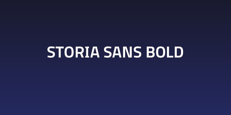 Storia Sans Bold Social Header