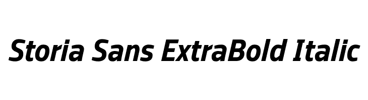 Storia Sans ExtraBold Italic  Fuentes Gratis Descargar