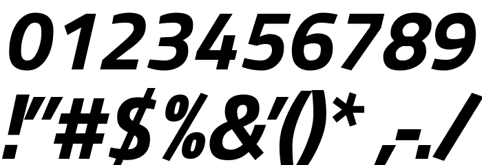 Storia Sans ExtraBold Italic Font OTHER CHARS