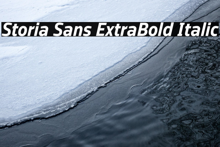 Storia Sans ExtraBold Italic Example 1