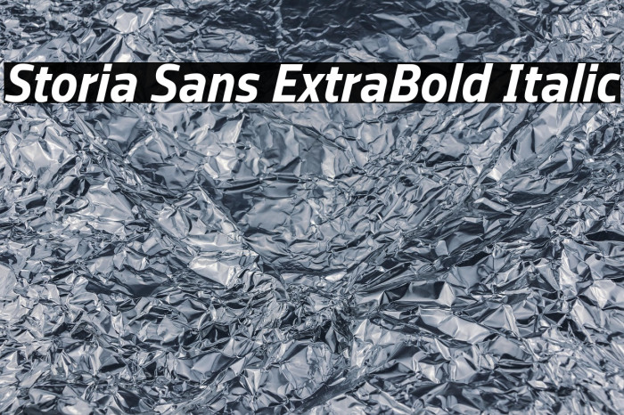 Storia Sans ExtraBold Italic Example 3