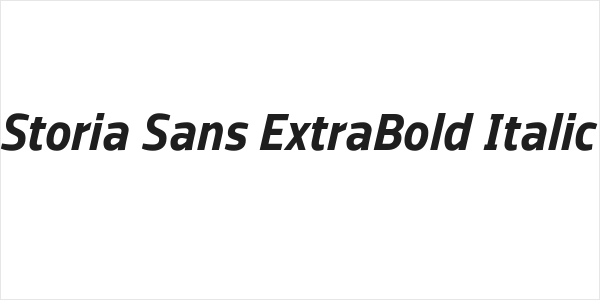 Storia Sans ExtraBold Italic Logo