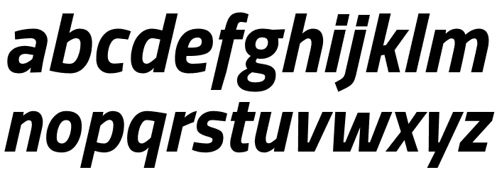 Storia Sans ExtraBold Italic Font LOWERCASE