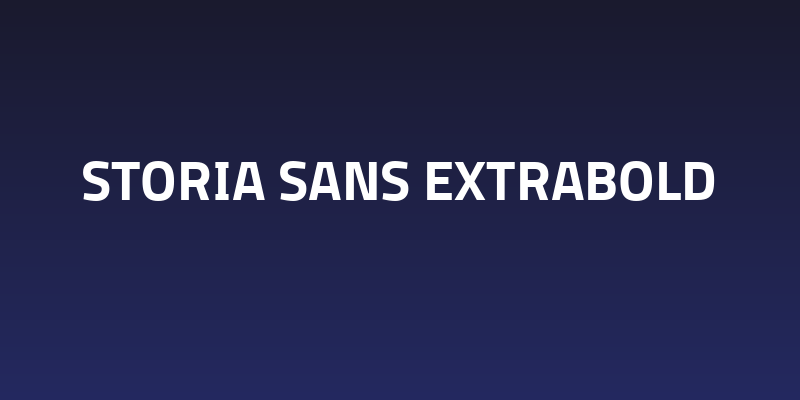 Storia Sans ExtraBold Social Header