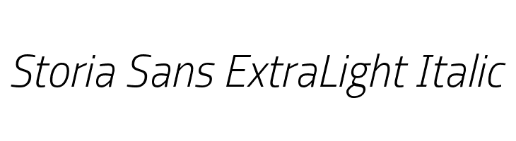 Storia Sans ExtraLight Italic  Descarca Fonturi Gratis