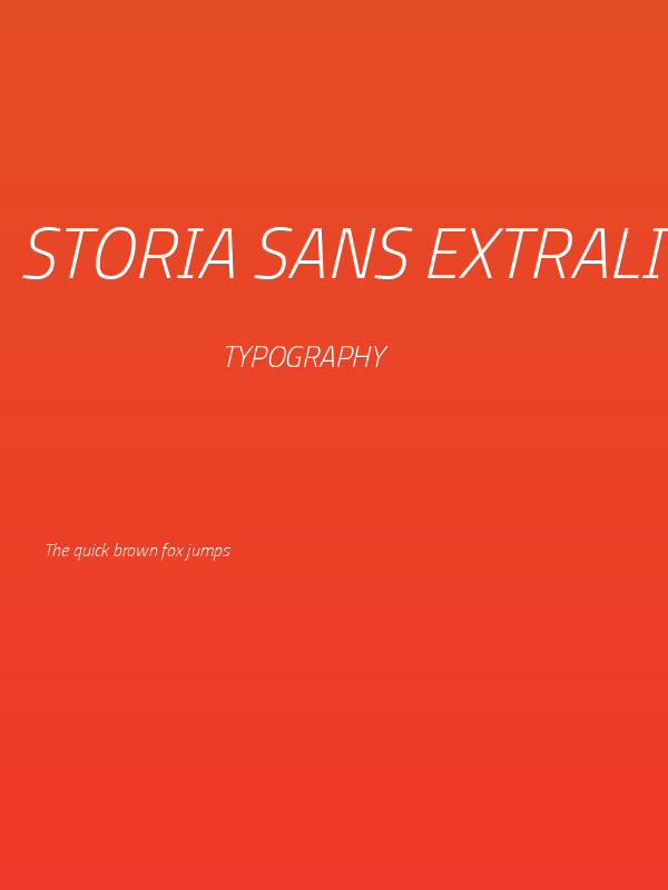 Storia Sans ExtraLight Italic Poster