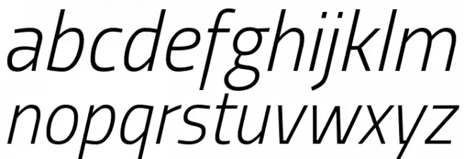 Storia Sans ExtraLight Italic 字体 小写