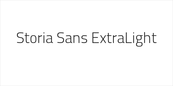Storia Sans ExtraLight Logo