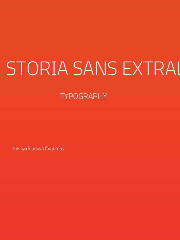Storia Sans ExtraLight Poster
