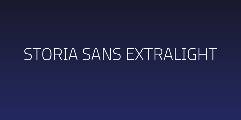 Storia Sans ExtraLight Social Header