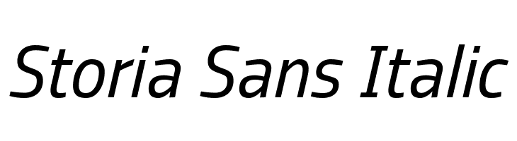 Storia Sans Italic  नि: शुल्क फ़ॉन्ट्स डाउनलोड