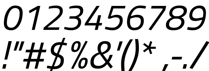 Storia Sans Italic Font OTHER CHARS