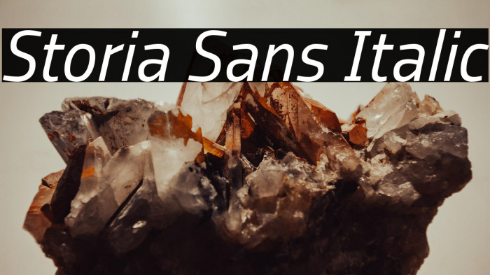 Storia Sans Italic Example 2