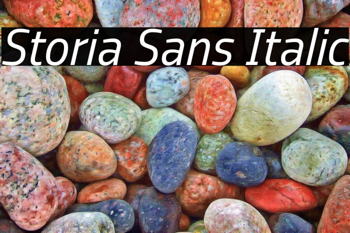 Storia Sans Italic Example 3