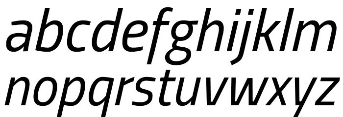 Storia Sans Italic Font LOWERCASE
