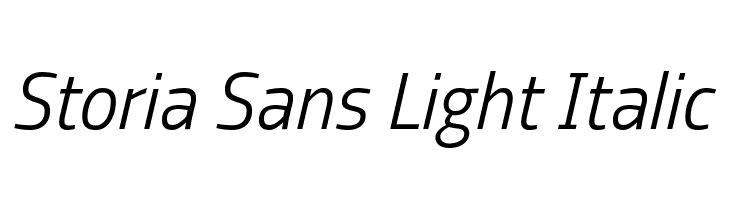 Storia Sans Light Italic Font - FFonts.net