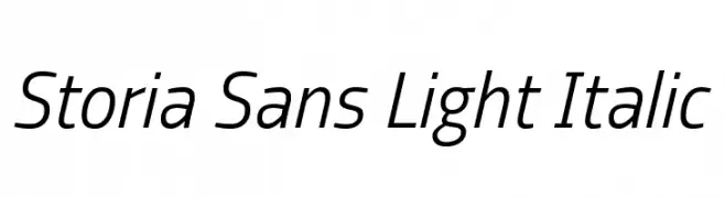 Storia Sans Light Italic  baixar fontes gratis