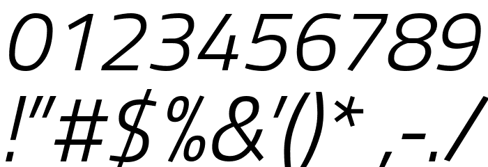 Storia Sans Light Italic Font OTHER CHARS