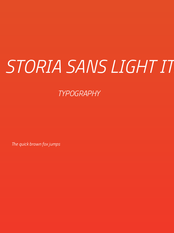 Storia Sans Light Italic Poster