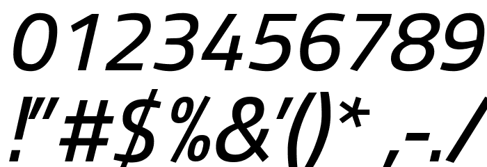 Storia Sans Medium Italic Font OTHER CHARS