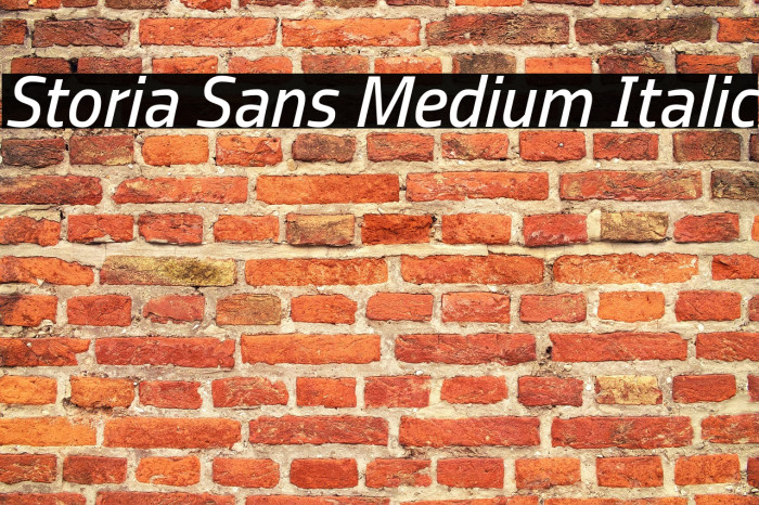 Storia Sans Medium Italic Example 3