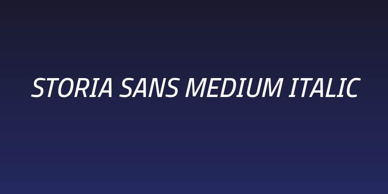 Storia Sans Medium Italic Social Header