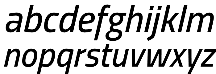 Storia Sans Medium Italic Font LOWERCASE