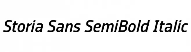 Storia Sans SemiBold Italic  baixar fontes gratis