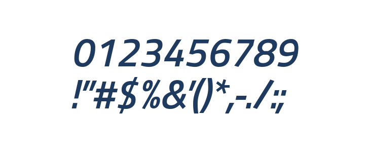 Storia Sans SemiBold Italic Other Characters
