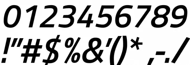 Storia Sans SemiBold Italic Font OTHER CHARS