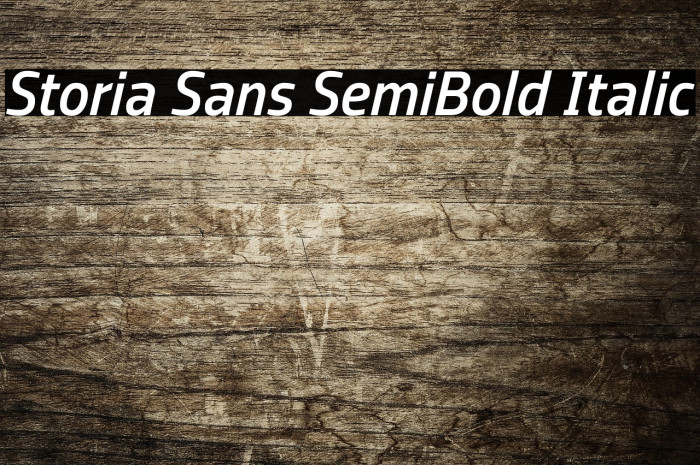 Storia Sans SemiBold Italic Example 2