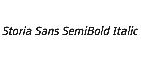 Storia Sans SemiBold Italic Logo