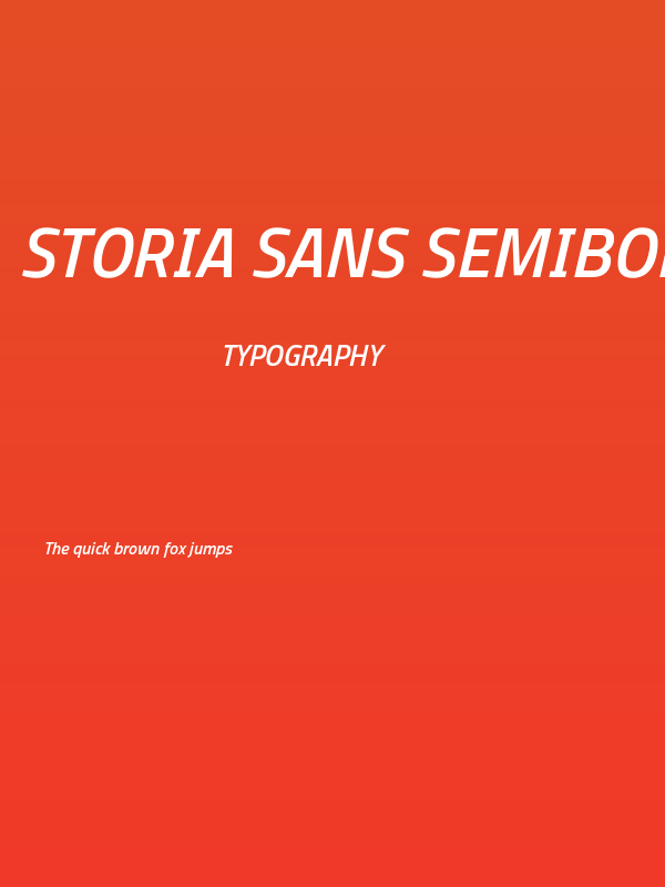 Storia Sans SemiBold Italic Poster
