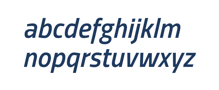 Storia Sans SemiBold Italic Lowercase