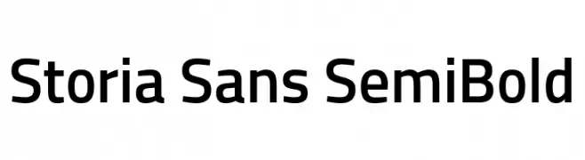 Storia Sans SemiBold  免费字体下载