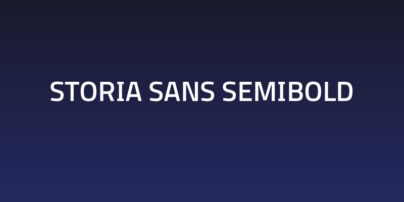 Storia Sans SemiBold Social Header