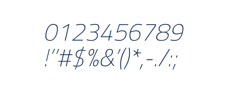 Storia Sans Thin Italic Other Characters