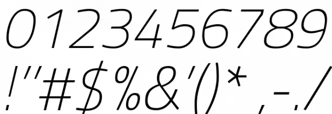 Storia Sans Thin Italic Font OTHER CHARS